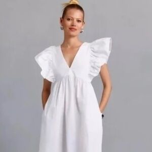 Maeve - Anthropologie Ruffle Sleeve Dress - Size S